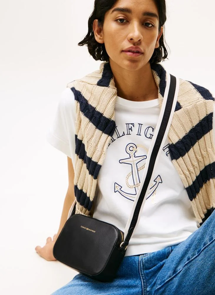 TOMMY HILFIGER Logo Detailed Zip Through Camera Bag