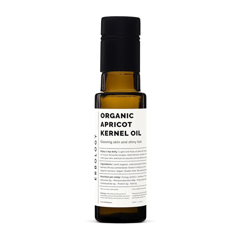 100 Organic Apricot Kernel Oil 100ml  ColdPressed  Premium Quality  Skin Health and Gut Health  Straight from Farm in Italy  NonGMO  No Additives or Preservatives  Recyclable Glass Bottle