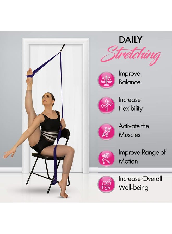 Zenmarkt Stretch Strap with Door Anchor – Improve Leg Stretching with Door Flexibility Trainer - Perfect Home Equipment for Ballet, Dance, MMA, Taekwondo, Yoga & Gymnastics Exercises - Booklet & Box Incl - Image 5