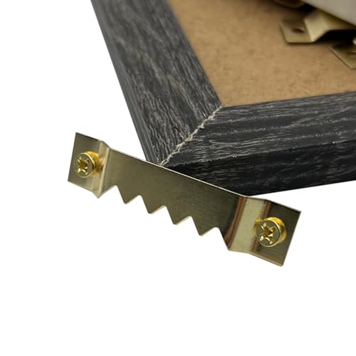 EesTeck 50 Pack Large Sawtooth Picture Hangers Steel Picture Hangers Picture Frames Hangers with Screws Picture Hang Solutions, for Hanging Clock Paintings Artwork Picture Frame Hook Photos (Gold) - Image 5