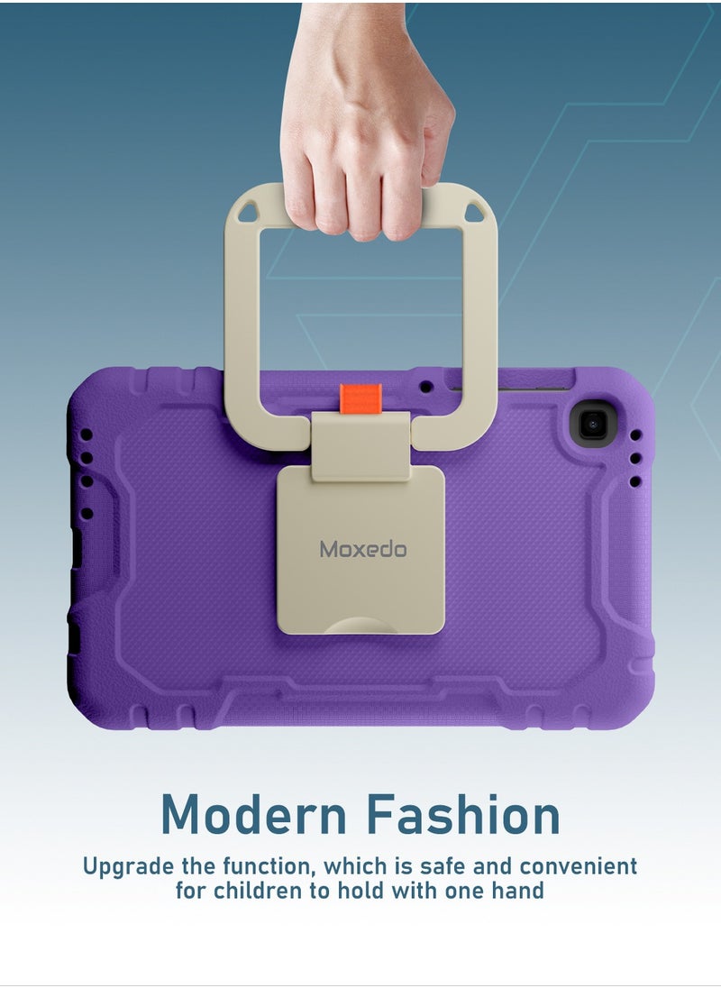 Moxedo Moxedo Rugged Protective EVA Foam Silicone Kids Case Cover, Shockproof Foldable 360 Rotatable Stand Handle Grip with Pencil Holder Compatible for Samsung Galaxy Tab A7 Lite 8.7-inch (Purple)  - Image 5