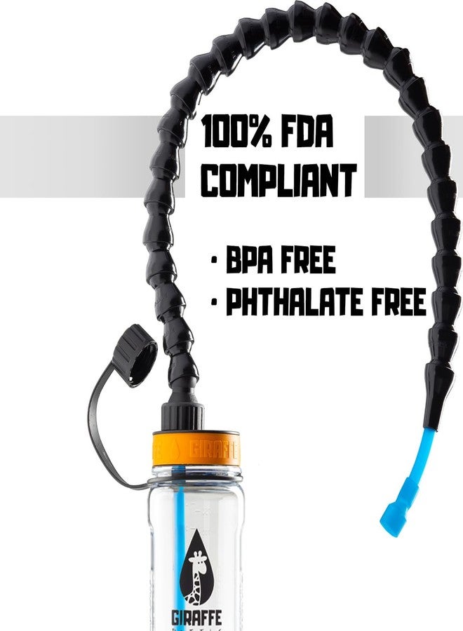 Giraffe Bottle Tower XL Hands Free Drinking System, Clear Tritan Bottle, with Round Tube Mounted Bottle Holder (length 36 in / 92 cm) - Image 5