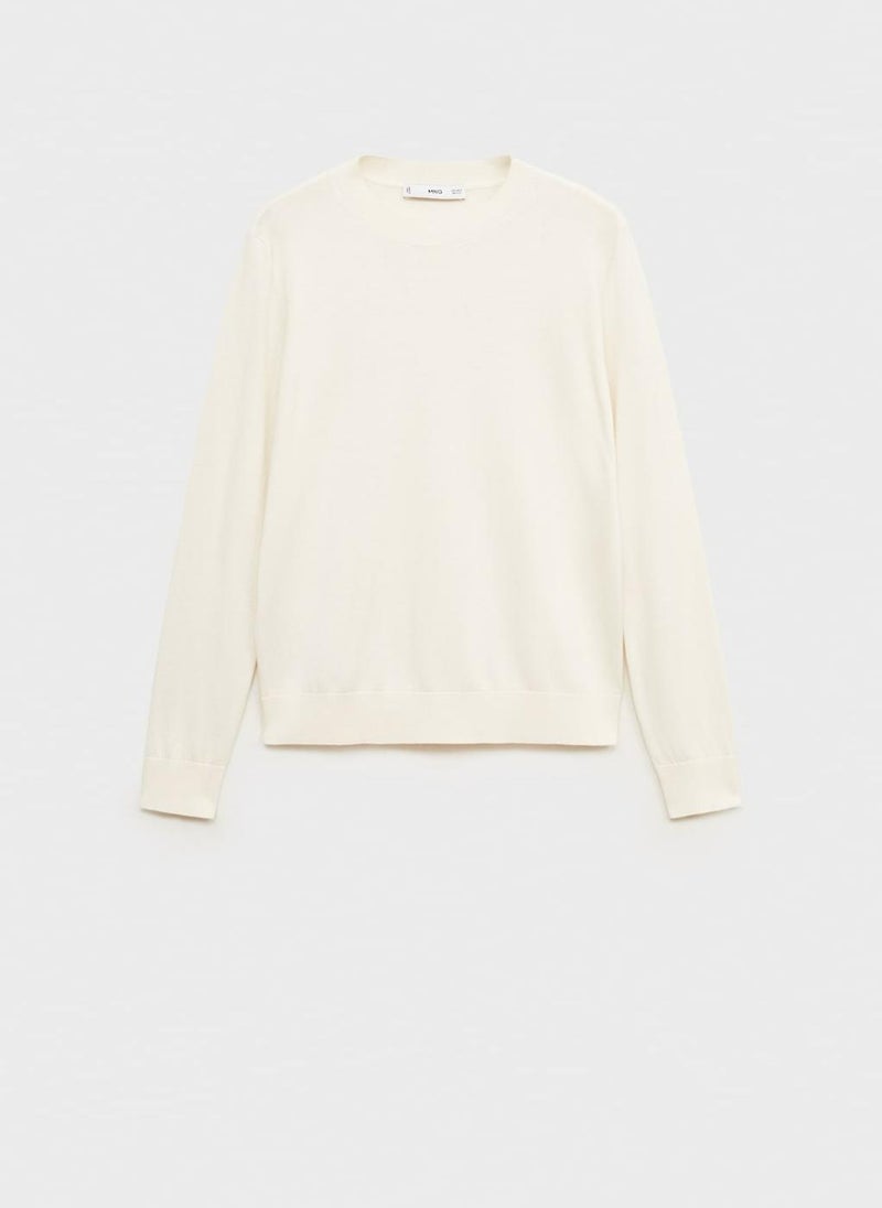 MANGO - Silk Blend Knitted Sweater - Image 1