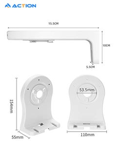 ACTION WiTi Wall Mount Bracket for EZVIZ C6 C4 Series IP Camera Easy Installing, Plastic PT Cameras Holder Indoor Security Systems, CCTV IP Cameras Cable Management  - Image 5