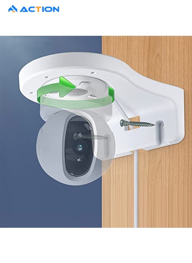 ACTION - WiTi Wall Mount Bracket for EZVIZ C6 C4 Series IP Camera Easy Installing, Plastic PT Cameras Holder Indoor Security Systems, CCTV IP Cameras Cable Management - Image 1