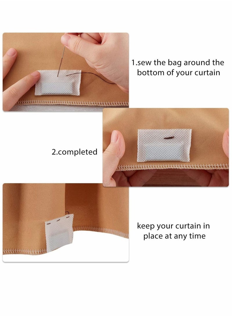 SYOSI - 20 Pcs Curtain Weights Bottom Drapery Weights Covered Drapery Weights Fabric Curtain Weights for Curtains Tablecloth and Flags 15 g of Each (60 x 30 mm) - Image 1