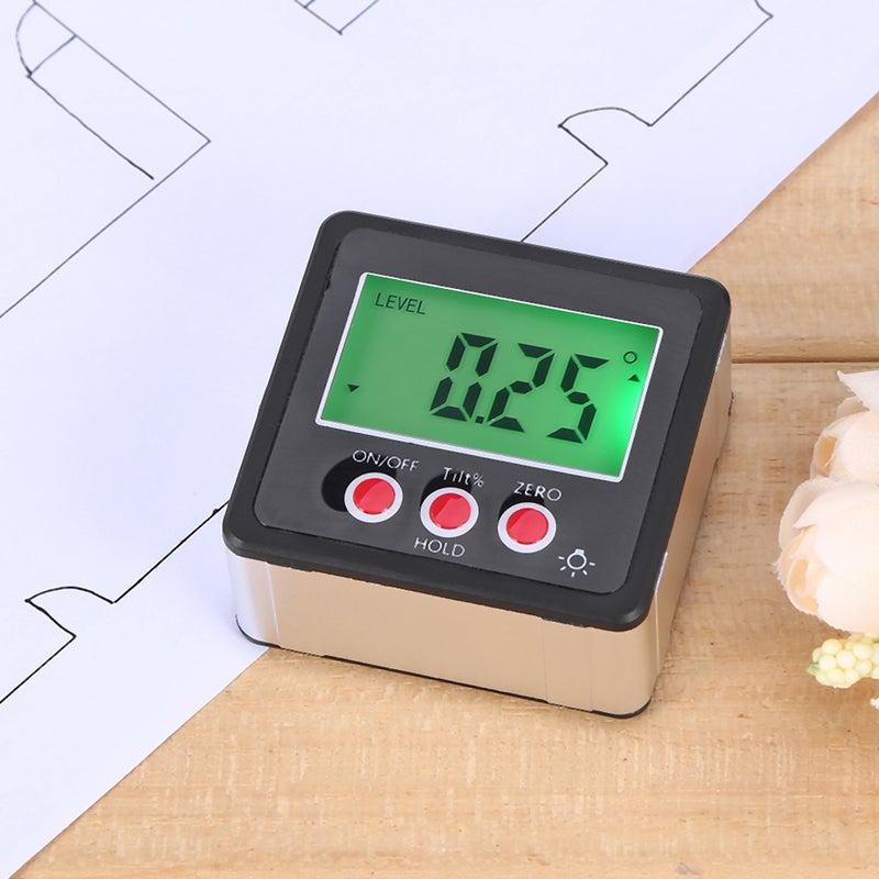 Horizontal Angle Meter Digital Protractor Inclinometer Electronic Level Box Magnetic Base Measuring Tools Black - Image 5