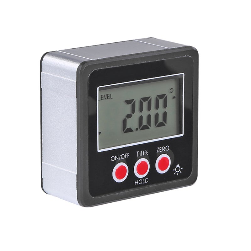Horizontal Angle Meter Digital Protractor Inclinometer Electronic Level Box Magnetic Base Measuring Tools Black - Image 1