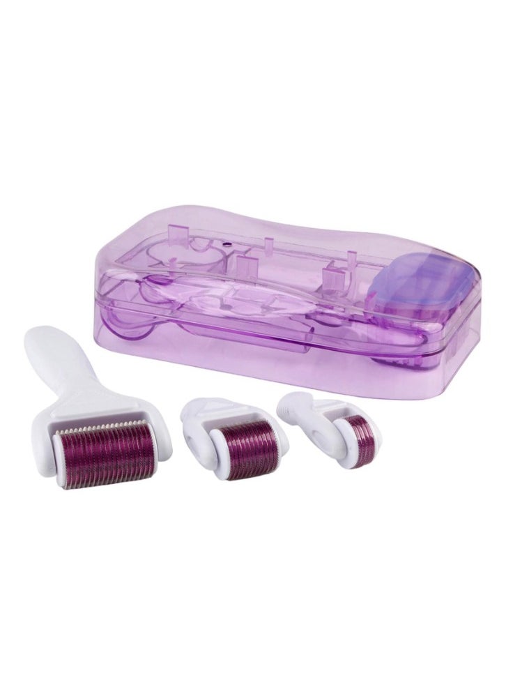 Derma Roller - 4 In 1 Tool For Complete Skin Care Red/White - Image 1