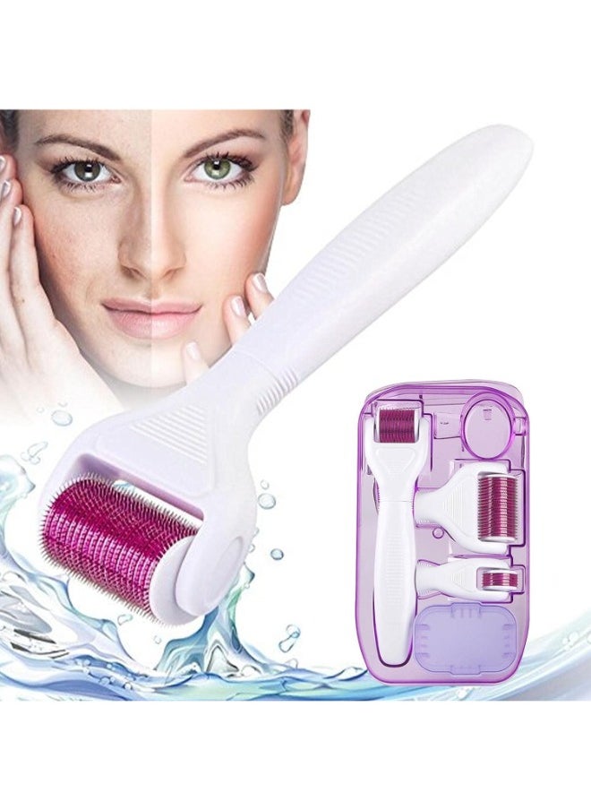 Derma Roller - 4 In 1 Tool For Complete Skin Care Red/White - Image 1