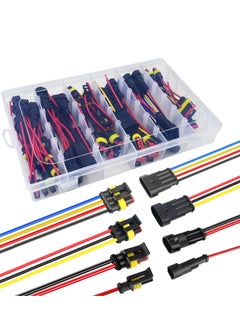 20 AWG Waterproof Wire Connectors Automotive Electrical Connectors Quick Disconnect Wire Connectors 1/2/3/4 Pin with 20 Gauge Wire (26 Kits)