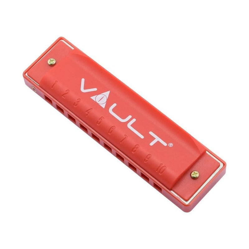 VAULT هارمونيكا/أورغن فم HA500 مفتاح C 10 ثقوب - أحمر - Image 2