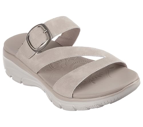 Skechers Women's EASY GOING - SLIDE ON BY casual sandal, Taupe 6.5 M - Image 3