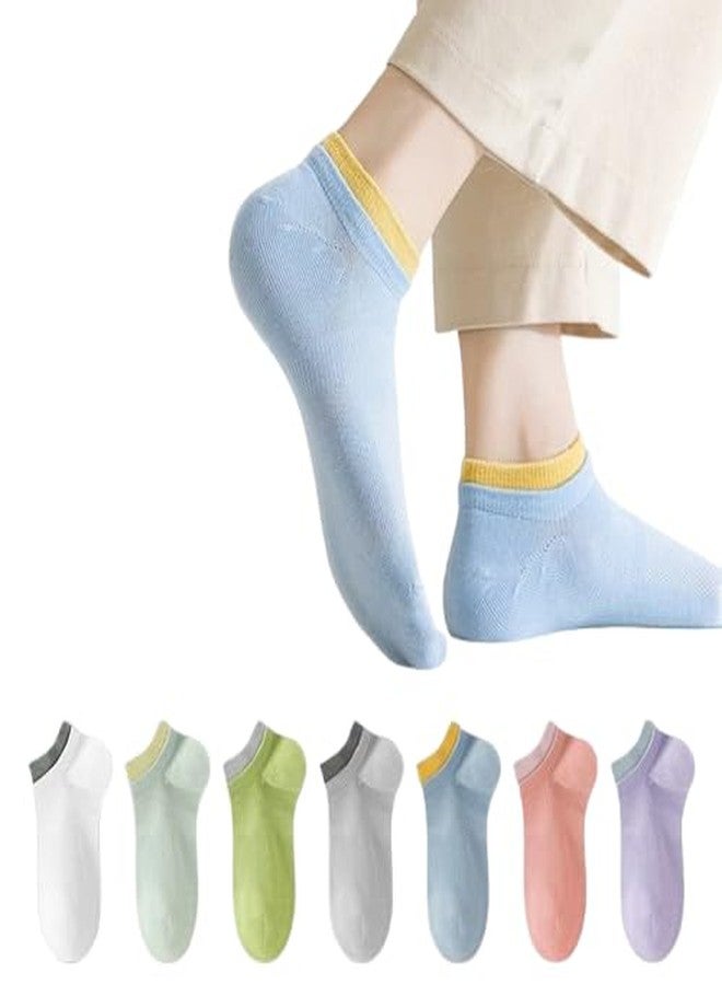 JABA'S Ankle Length Socks for Men & Women - Moisture-Wicking, Odor-Free, Breathable Cotton, Cushioned Half Terry Combo - Ideal for Sports, Gym & Formal Wear - Multicolor, Free Size (7 Pair) - Image 1