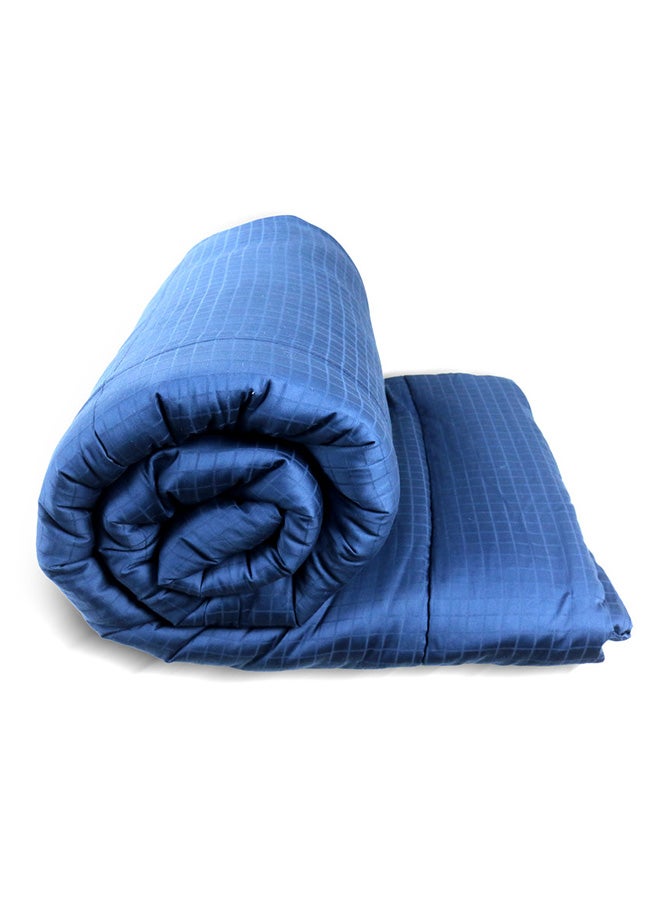 Hotel Linen Klub 5-Piece Hotel Linen Klub Deluxe  King  Comforter 100% Cotton 250TC  Dobby Jacquard Box Sateen Textured Design ,Size : 220 x 240cm ,Color : Navy Blue  - Image 4