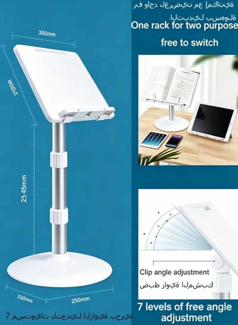 KIIUMI Floor-to-Ceiling Reading Stand Adjustable Lifting Reading Stand Baby Children's Picture Book Bed Tabletop Sitting Reading Tool Hands Free Book Stand Book Holder Multi Heights Angles Bookstands - Image 2