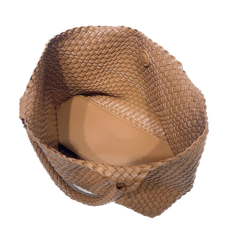 Style Handmade Woven Bag Large Capacity Tote Bag Women'S Bag 2023 New Shoulder Bag Mother Bag - Image 4