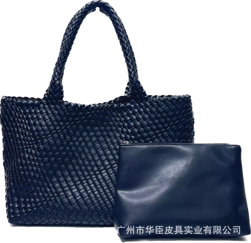 Style Handmade Woven Bag Large Capacity Tote Bag Women'S Bag 2023 New Shoulder Bag Mother Bag - Image 1
