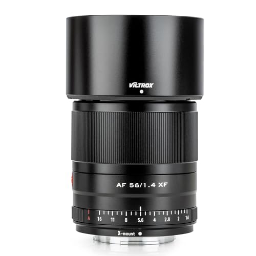 VILTROX عدسة فيلتروكس AF 56mm f/1.4 XF STM إطار APS-C بؤرة تلقائية قياسية لكاميرا فوجي فوجي فيلم X-Mount الرقمية بدون مرآة X-A7 X-E3/4 X-H1 X-PRO2/3 X-T2/3/4 X-T20/30 X-T30II X-T200 X-S10 (أسود) - Image 1