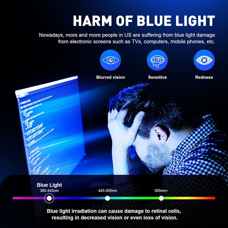 AOMASTE Store Blue Light Blocking Glasses Vintage Half Frame UV Clear Lens Anti Eyestrain Computer Gaming Glasses for Women Men - Image 2