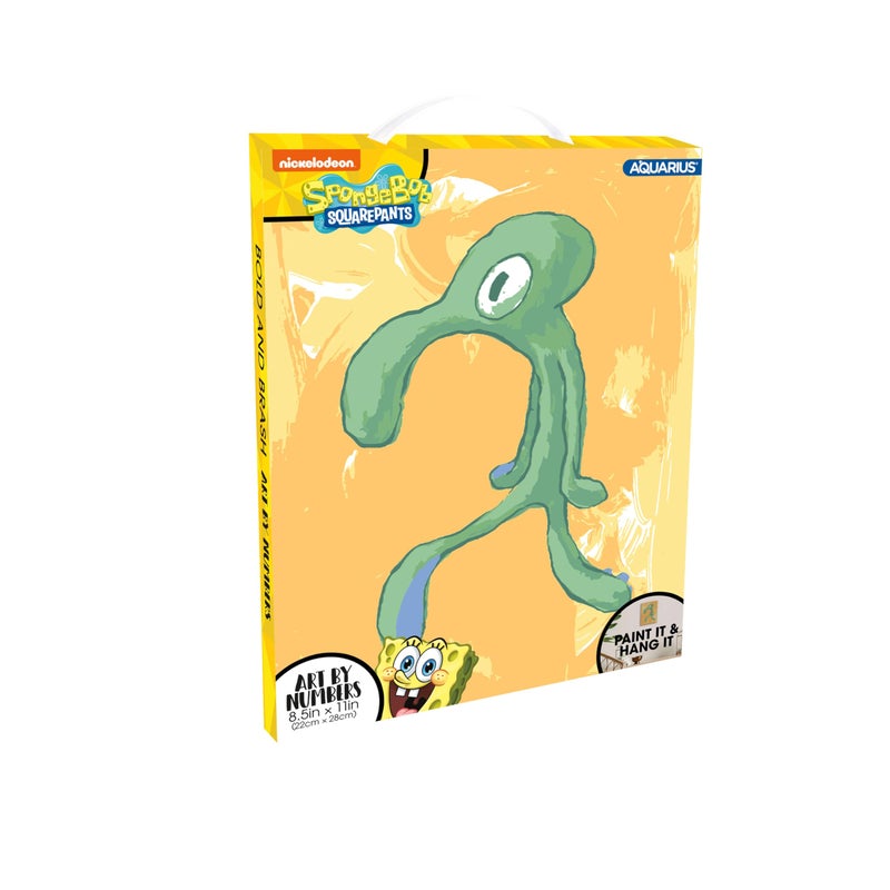 AQUARIUS SpongeBob Bold and Brash Art by Numbers Mini - 8.5 x 11 in SpongeBob SqaurePants Themed Paint by Number for Adults & Kids - DIY Color by Number Paint Kit for Beginner - Officially Licensed - Image 1