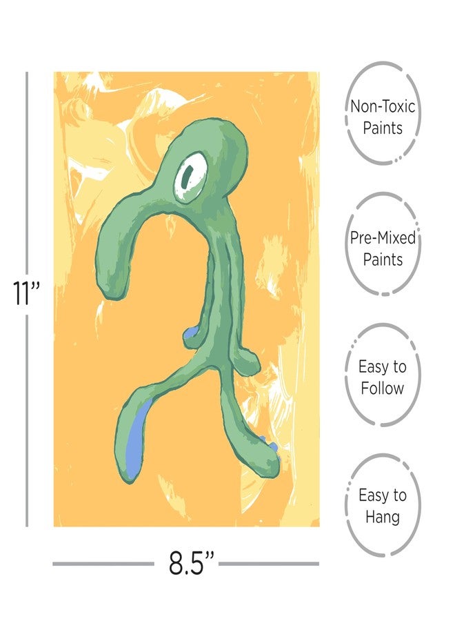 AQUARIUS SpongeBob Bold and Brash Art by Numbers Mini - 8.5 x 11 in SpongeBob SqaurePants Themed Paint by Number for Adults & Kids - DIY Color by Number Paint Kit for Beginner - Officially Licensed - Image 2