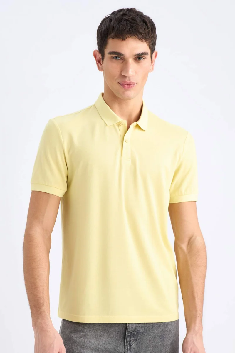DeFacto Slim Fit Short Sleeve Pique Polo T-Shirt