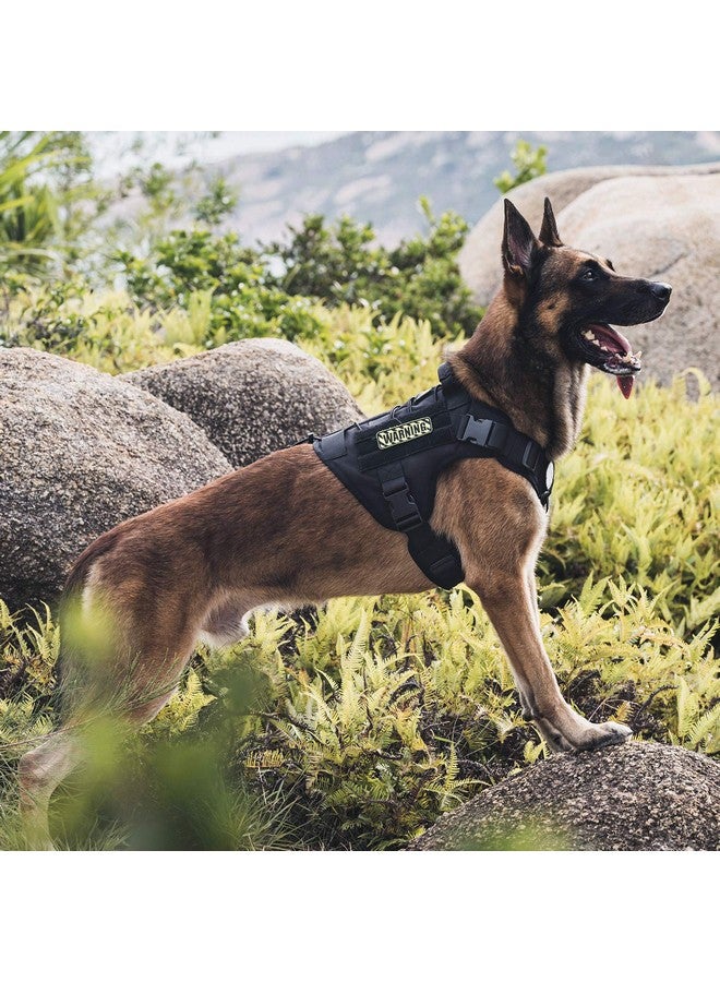 OneTigris Tactical Dog Harness - Fire Watcher Comfortable Patrol Vest (Black, Medium) - Image 5