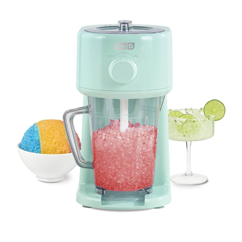 Dash Deluxe Shaved Ice & Slushy Maker - Easy-to-Use Slushy & Snow Cone Maker - Includes Serving Pitcher & Recipe Guide for Homemade Treats - Aqua - Image 1