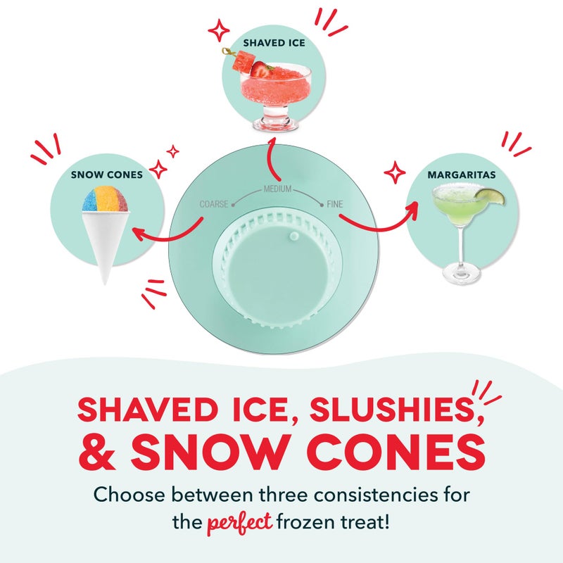 Dash Deluxe Shaved Ice & Slushy Maker - Easy-to-Use Slushy & Snow Cone Maker - Includes Serving Pitcher & Recipe Guide for Homemade Treats - Aqua - Image 4