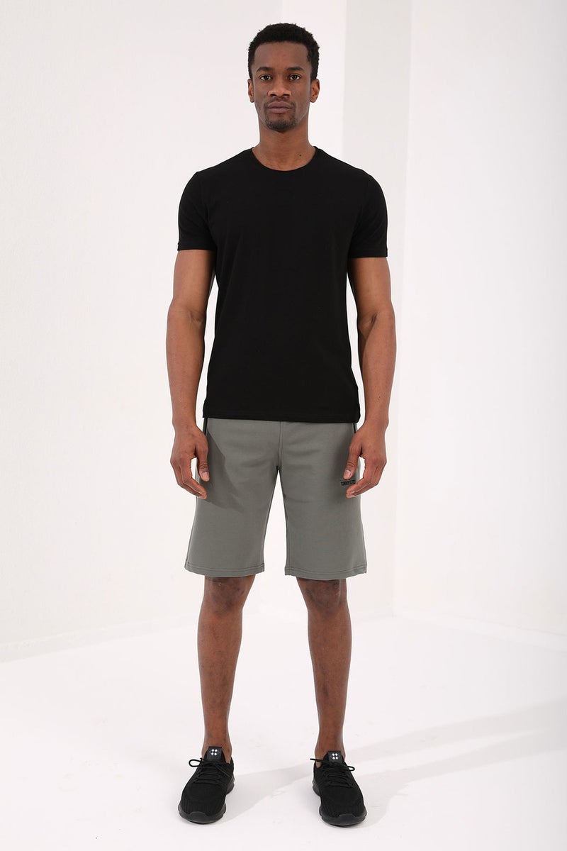 Tommy Life Çağla Hidden Zipper Back Pocket Lace-Up Standard Pattern Men's Shorts - 81136  - Image 1