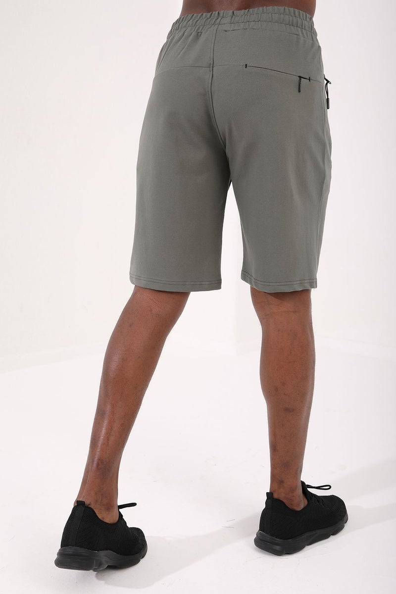 Tommy Life Çağla Hidden Zipper Back Pocket Lace-Up Standard Pattern Men's Shorts - 81136  - Image 2