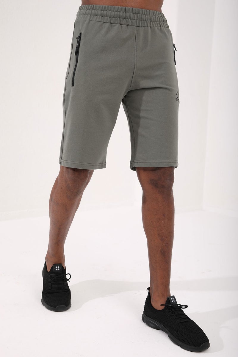 Tommy Life Çağla Hidden Zipper Back Pocket Lace-Up Standard Pattern Men's Shorts - 81136  - Image 4