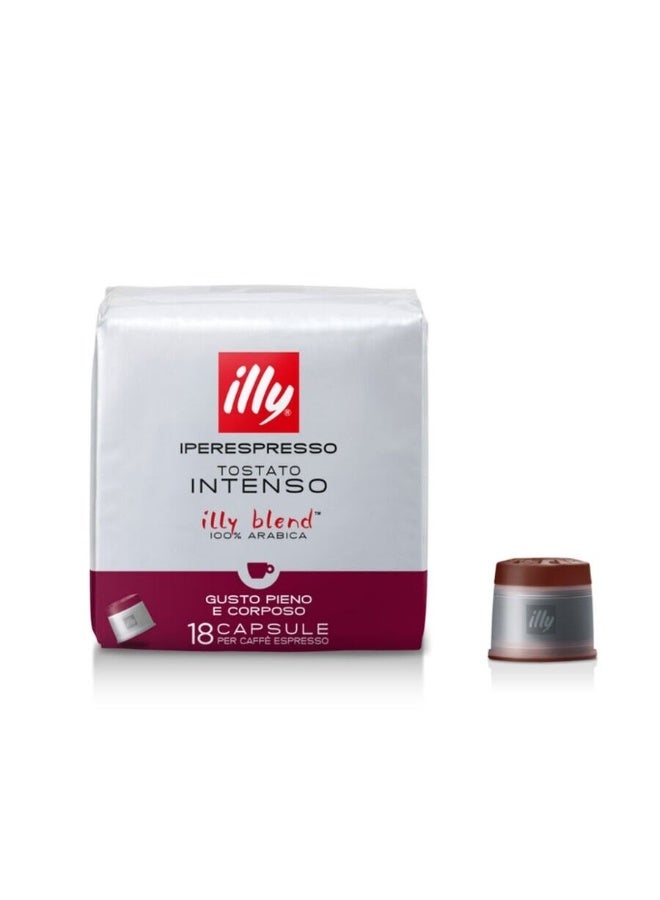 illy Iperespresso Intenso Coffee Capsules – Medium Roast, 100% Arabica, 18 Single-Serve Pods, Compatible with illy Iperespresso Machines - Image 1