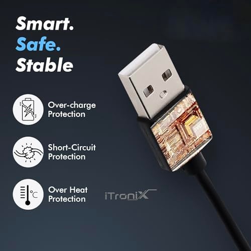 iTronix Replacement Magnetic USB Charger for Mi Smart Band 5 / Mi Smart Band 6 (Black) - Image 3