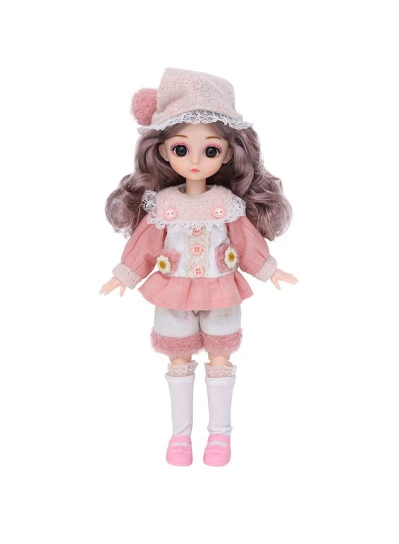 30cm Barbie Doll Toy Girl Dress up Doll Pink - Image 3
