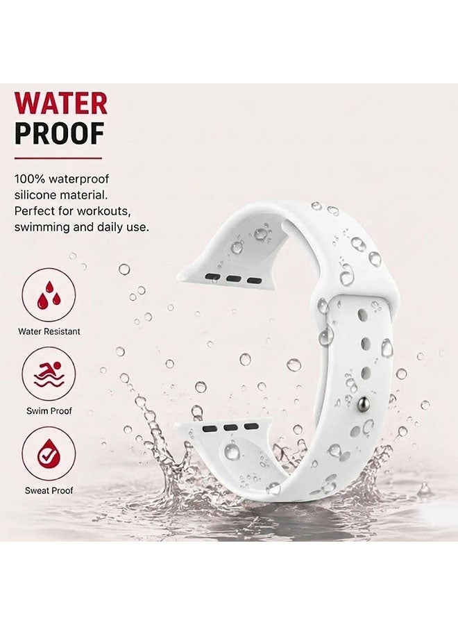 CATANES Silicone Strap for Apple Watch Series 38mm, 40mm, 41mm, 42mm (Series 10/11) Replacement Band - Image 4
