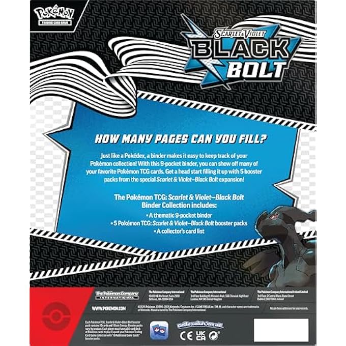 Pokemon TCG: SCARLET & VIOLETBLACK BOLT BINDER COLLECTION (ZEKROM BINDER & 5 BOOSTER PACKS) - Image 2