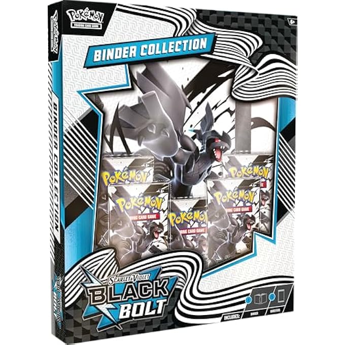 Pokemon TCG: SCARLET & VIOLETBLACK BOLT BINDER COLLECTION (ZEKROM BINDER & 5 BOOSTER PACKS) - Image 1