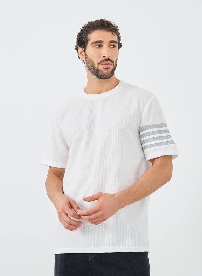 Styli Striped Short Sleeve Oversized T-Shirt - Image 1