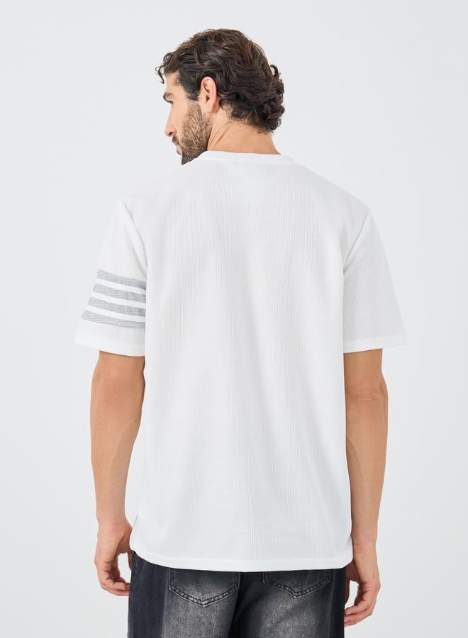 Styli Striped Short Sleeve Oversized T-Shirt - Image 4