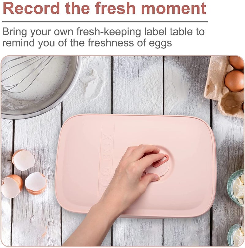 tgopit Drawer Type Egg Fresh Storage Box Holder Container with Sealed Lid Reusable Stackable Egg Tray Holds PinkPlasticPack of 1 - Image 5