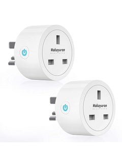 Makayuron Smart Plug, Smart Outlet Plug Socket Compatible with Alexa and Google Home, WiFi Plug Socket With Remote Control & Voice Control, With Electricity Statistics Timer Function, No Hub Required (2 Pack)  - Image 1