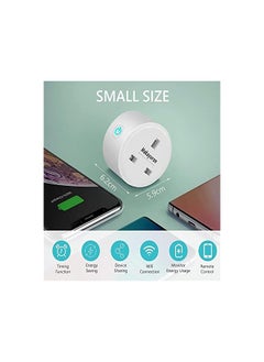 Makayuron Smart Plug, Smart Outlet Plug Socket Compatible with Alexa and Google Home, WiFi Plug Socket With Remote Control & Voice Control, With Electricity Statistics Timer Function, No Hub Required (2 Pack)  - Image 2