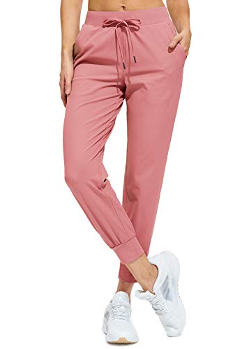 Libin Women's Joggers Pants Athletic Sweatpants with Pockets Running Tapered Casual Pants for Workout,Lounge, Mauve S - Image 1