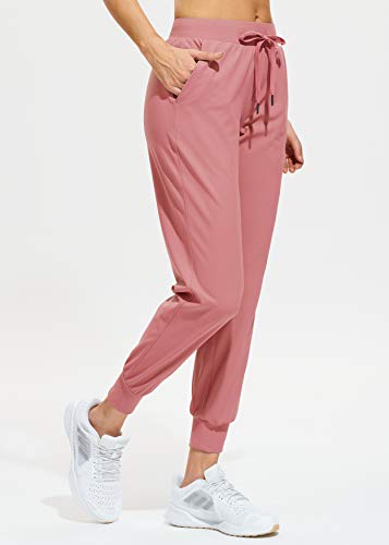 Libin Women's Joggers Pants Athletic Sweatpants with Pockets Running Tapered Casual Pants for Workout,Lounge, Mauve S - Image 3