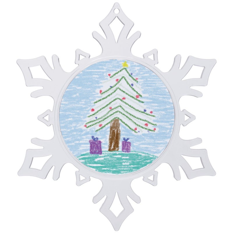 Snapins Make Your Own Acrylic Craft Photo Snowflake Ornaments  Pack of 12