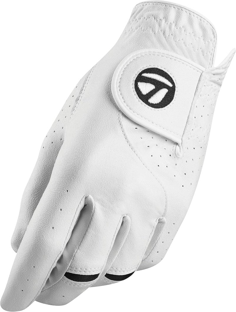 TaylorMade قفاز جولف ستراتوس تكنولوجي (أبيض، يد يسار، كبير) ، أبيض (كبير، يُرتدى على اليد اليسرى) - Image 1