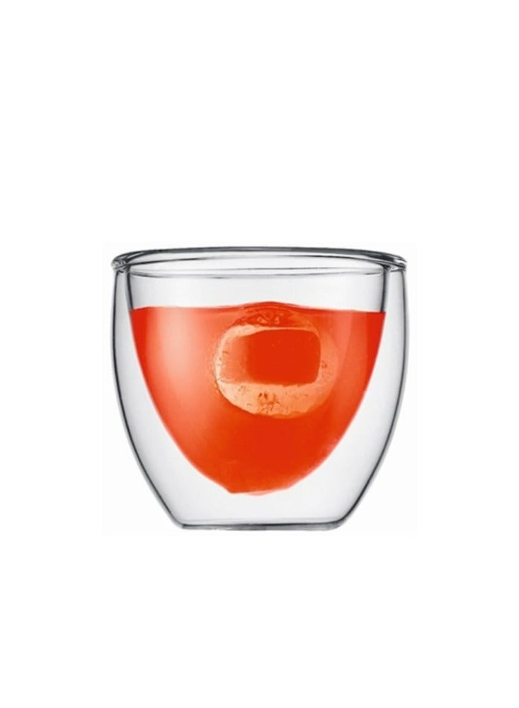 Bodum Pavina Double Wall Glass, Set of 2, 80ml - Image 2
