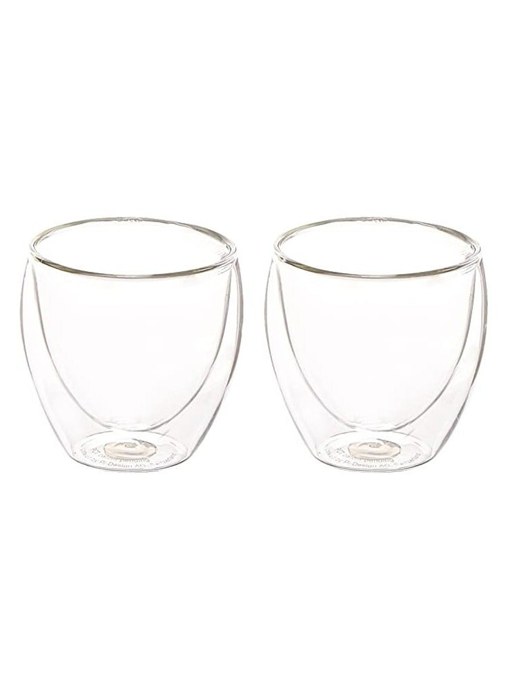 Bodum Pavina Double Wall Glass, Set of 2, 80ml - Image 3